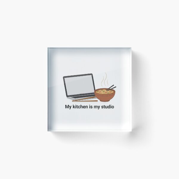 Artikelvorschau, Minimalistischer Schreibtisch eines Food-Bloggers mit Ramen entworfen und verkauft von NiftyWrx.