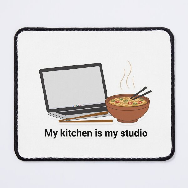 Item preview, Minimalist Food Blogger Desk with Ramen designed and sold by NiftyWrx.