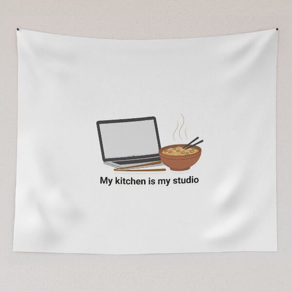 Item preview, Minimalist Food Blogger Desk with Ramen designed and sold by NiftyWrx.