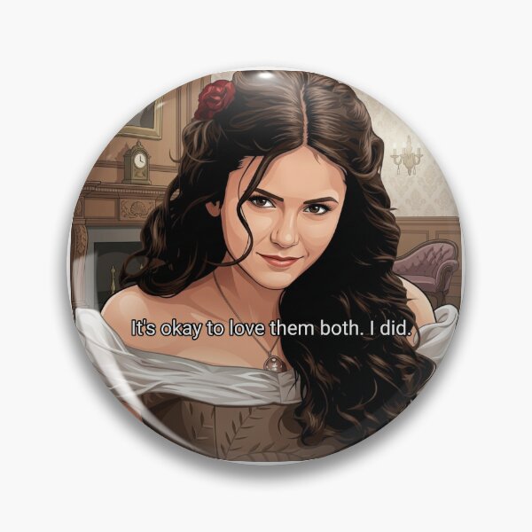 Artikelvorschau, Zitat von Katherine Pierce – Es ist okay, sie beide zu lieben (Vampire Diaries Vektorgrafik) entworfen und verkauft von Fandom Universe.