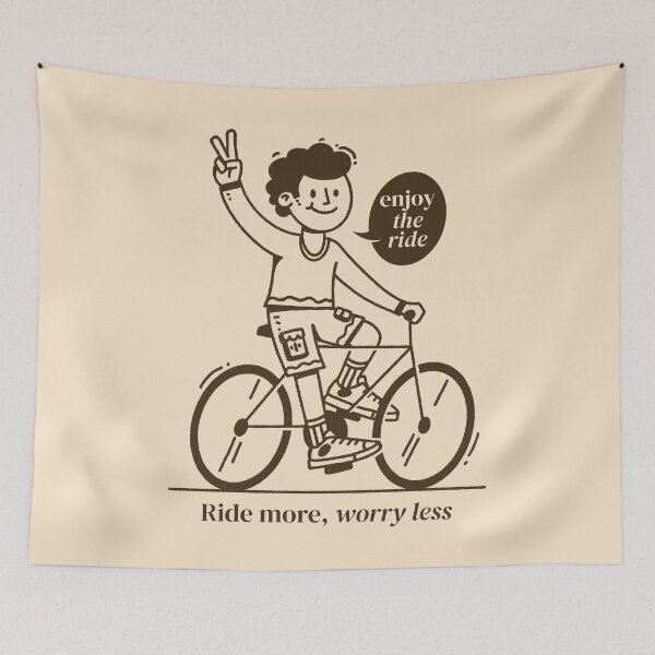 Item preview, Ride More Worry Less Cycling Bike designed and sold by adipra.