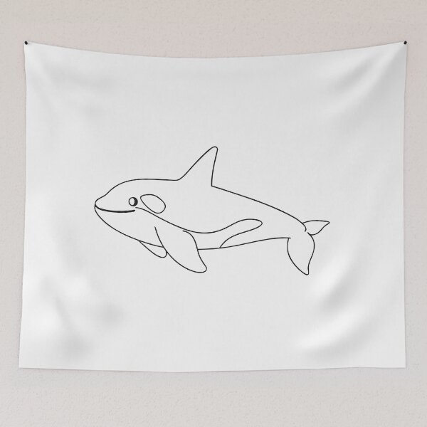 Item preview, Orca Friendly 1 Line Art Gift designed and sold by OneLine Studio.