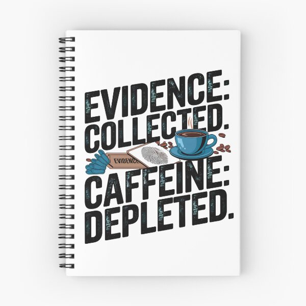 Item preview, Evidence: Collected, Caffeine Depleted – Funny Forensic Nurse & Coffee Design designed and sold by CuteDesignables.