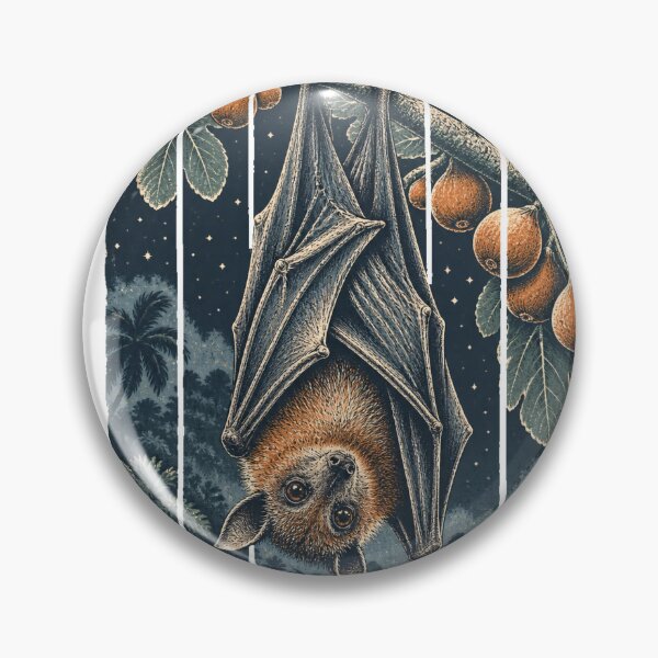 Item preview, Fruit Bat in the Fig Tree Wild Animal Nature Wall Art designed and sold by VisualArtsOasis.