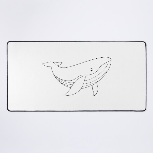 Item preview, Humpback Whale Elegant 2 Line Art Gift designed and sold by OneLine Studio.