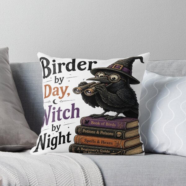 Item preview, Birder By Day Witch By Night Crow Bird Watching designed and sold by GlaSher.