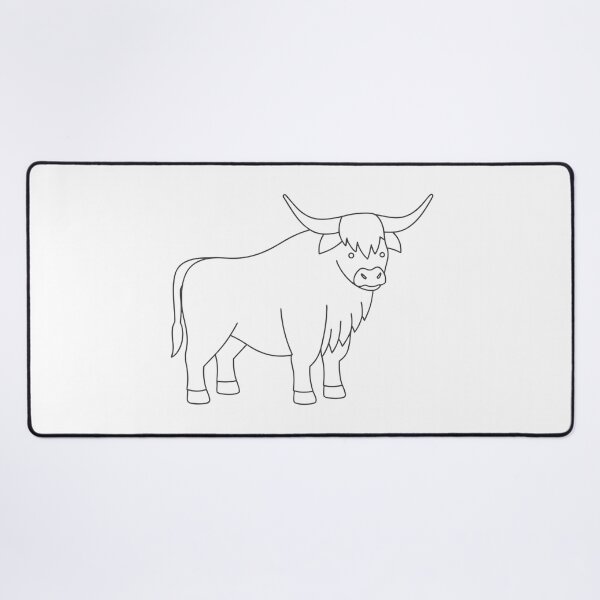 Item preview, Highland Cow Friendly 2 Line Art Gift designed and sold by OneLine Studio.