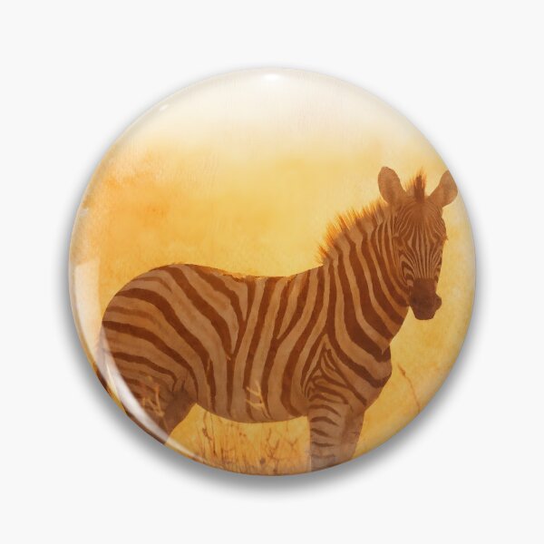 Item preview, African Zebra Sunset Watercolor Golden Hour Safari Wildlife Art designed and sold by VibeShift Studio.
