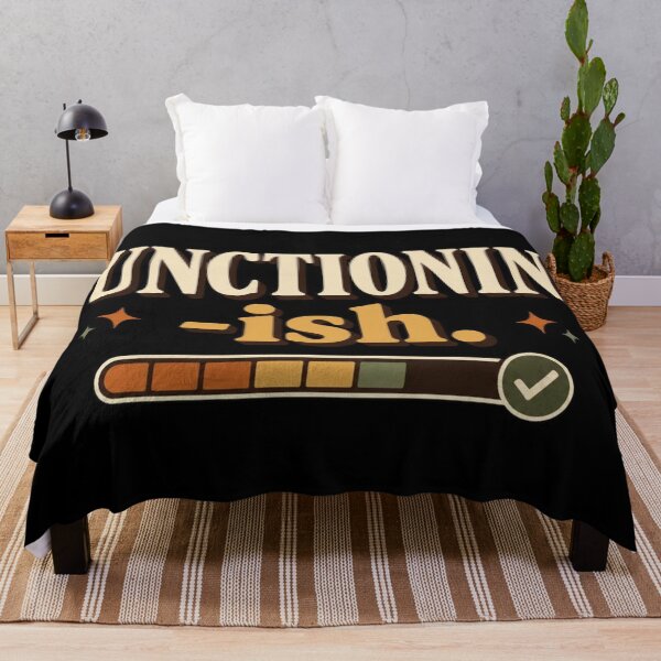 Item preview, Functioning-ish. | Funny Adulting & Self-Deprecating Humor Retro Typography designed and sold by Irene Catchmind.