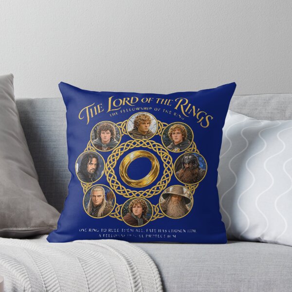 Item preview, Fellowship Fantasy Ring Golden Runes Retro Movie Parody designed and sold by woodwardluis.