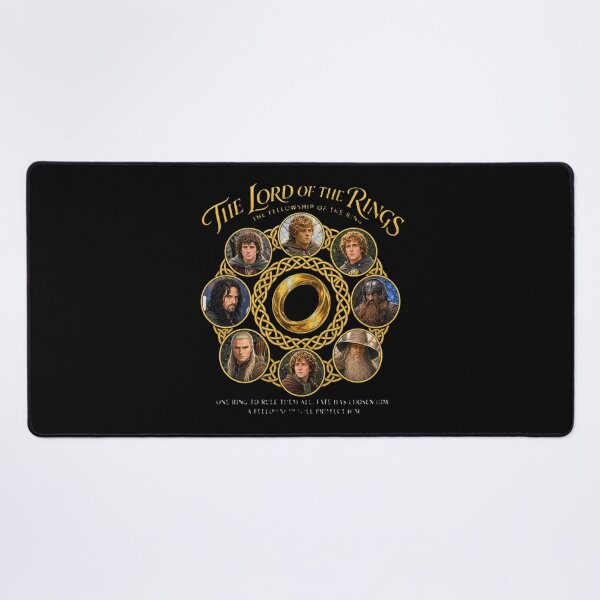 Item preview, Fellowship Fantasy Ring Golden Runes Retro Movie Parody designed and sold by woodwardluis.