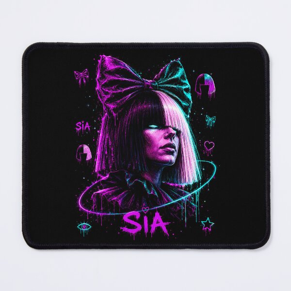 Item preview,  Sia Neon Bow and Monochrome Wig Portrait designed and sold by JMS-Artvintage.