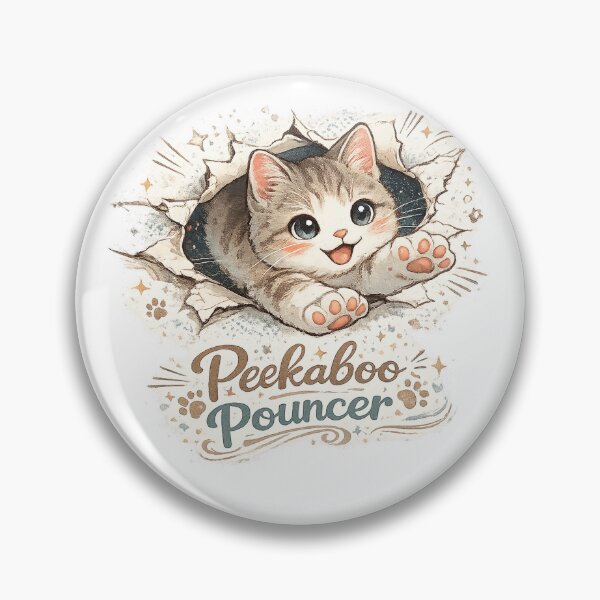 Item preview, Peekaboo Pouncer Cute Kitten Cat Lover Funny Kawaii Pet Design designed and sold by inkoutninja.
