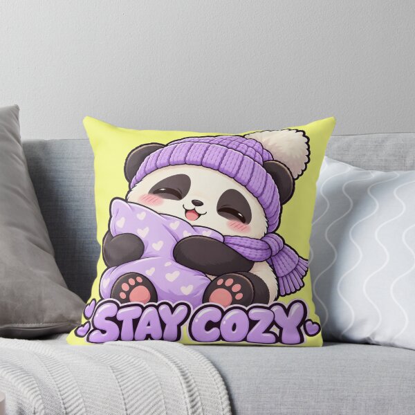 Aperçu de l'œuvre Restez bien au chaud - Kawaii Panda créée et vendue par Visual Dept..