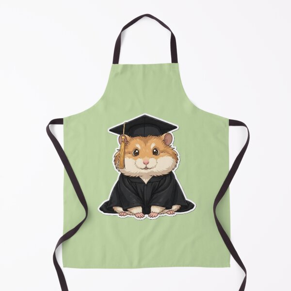 Item preview, Cute Graduation Hamster with Cap and Gown Comic Sticker designed and sold by CaptainSeal.