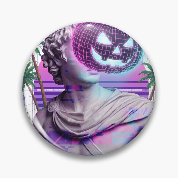 Item preview,  Vaporwave Greek Bust Wireframe Pumpkin Synthwave Aesthetic designed and sold by WorldShop17.