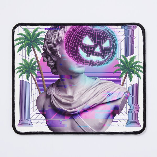 Item preview,  Vaporwave Greek Bust Wireframe Pumpkin Synthwave Aesthetic designed and sold by WorldShop17.