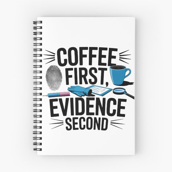 Item preview, Coffee First, Evidence Second – Funny Forensic Nurse & Coffee Design designed and sold by CuteDesignables.