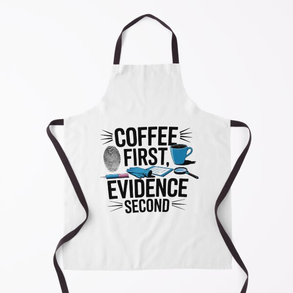 Artikelvorschau, Erst Kaffee, dann Beweise – Witziges Design für eine forensische Krankenschwester und Kaffee entworfen und verkauft von CuteDesignables.