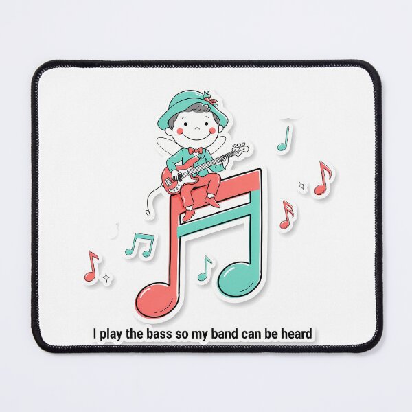 Item preview, Bass Player with Dancing Fish designed and sold by NiftyWrx.