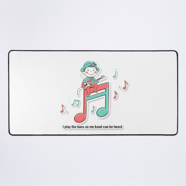 Item preview, Bass Player with Dancing Fish designed and sold by NiftyWrx.