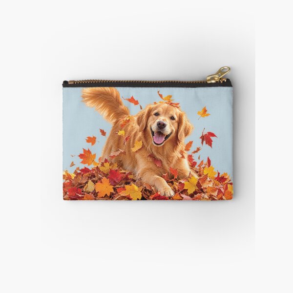 Item preview, Golden Retriever Plays with Autumn Leaves designed and sold by Poplartree.