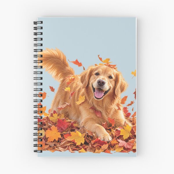 Item preview, Golden Retriever Plays with Autumn Leaves designed and sold by Poplartree.