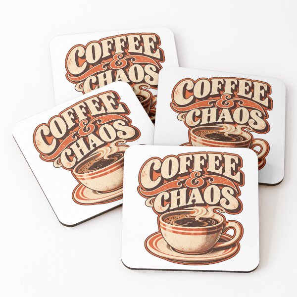 Item preview, Coffee and Chaos - Vintage Retro Coffee designed and sold by Visual Dept..