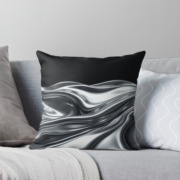 Item preview, Silver Liquid Metal Silk Texture Abstract Art designed and sold by IntelliMindDesigns.