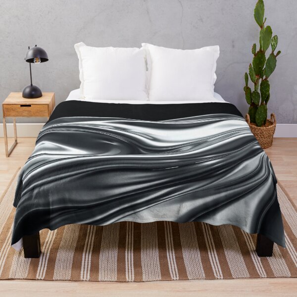 Item preview, Silver Liquid Metal Silk Texture Abstract Art designed and sold by IntelliMindDesigns.