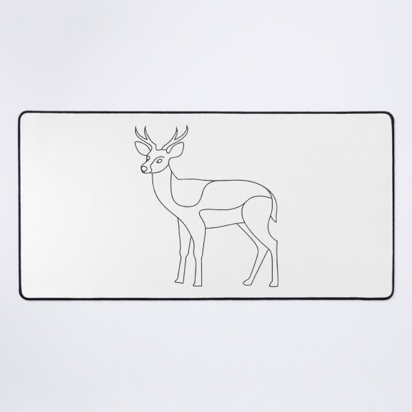 Artikelvorschau, Hirsch Elegant 2 Line Art Geschenk entworfen und verkauft von OneLine Studio.