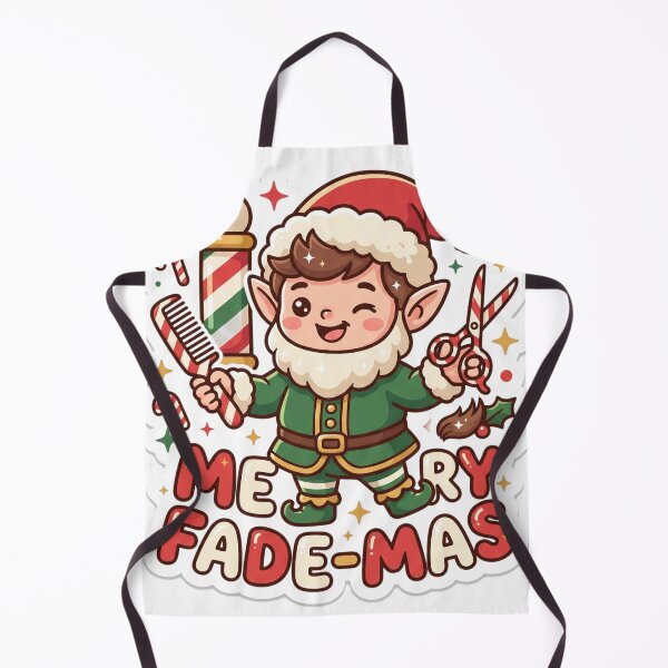 Aperçu de l'œuvre Barber Christmas Merry Fade-mas Gift créée et vendue par Soft Merch.