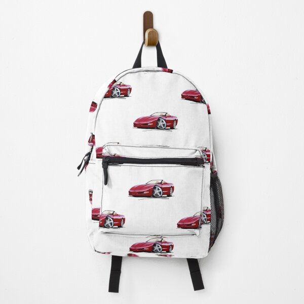 Item preview, Classic Red Chevrolet Corvette C Convertible Car Illustration designed and sold by Kitkat-Snap.