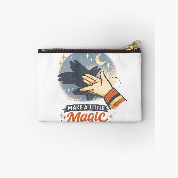 Item preview, Make a Little Magic Hand Shadow Bird Whimsical Retro Quote Design designed and sold by inkoutninja.