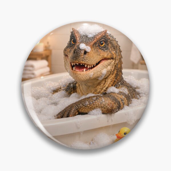 Item preview, Playful Allosaurus Bubble Bath designed and sold by Sillytoe.