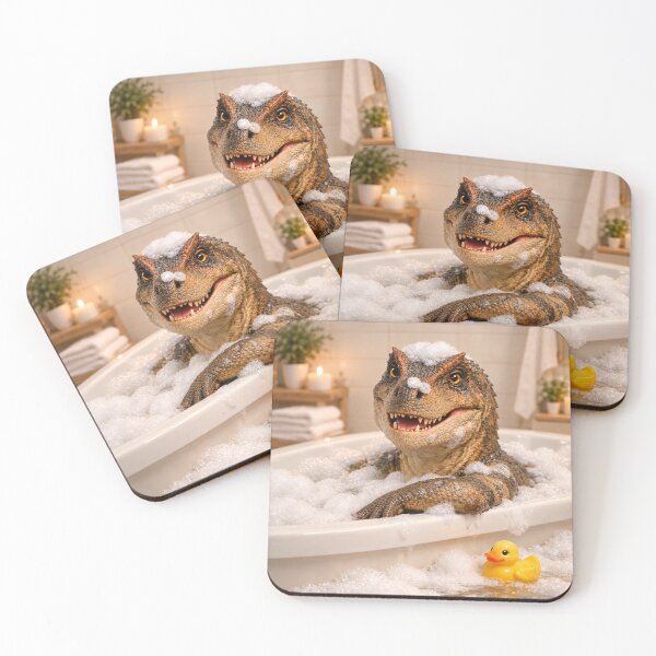 Item preview, Playful Allosaurus Bubble Bath designed and sold by Sillytoe.