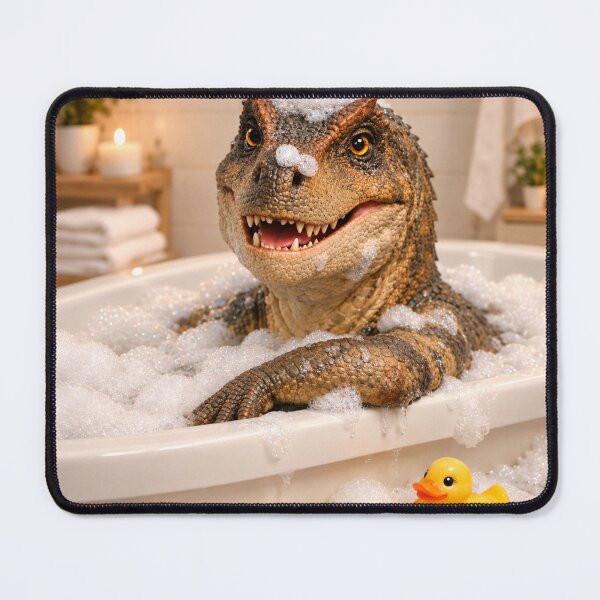 Item preview, Playful Allosaurus Bubble Bath designed and sold by Sillytoe.