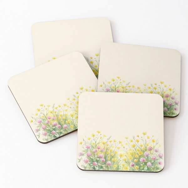 Item preview, Vintage Wildflowers and Clover Meadow Botanical Art designed and sold by bvdesignart.