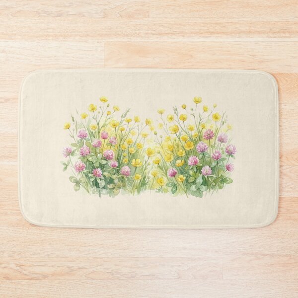 Item preview, Vintage Wildflowers and Clover Meadow Botanical Art designed and sold by bvdesignart.