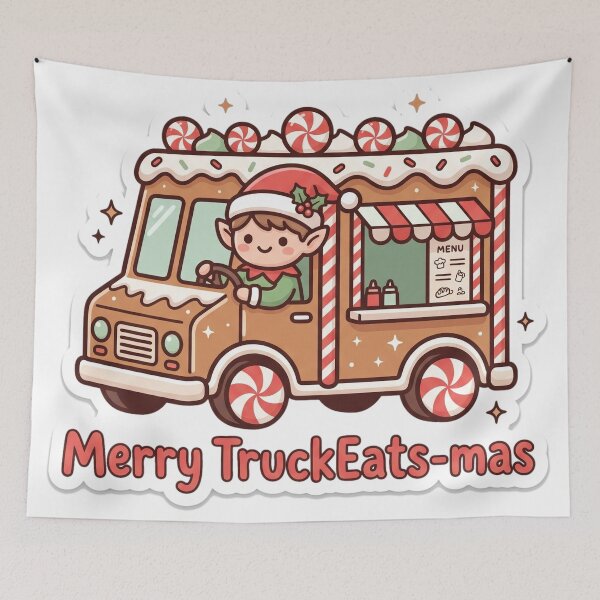 Item preview, Food Truck Christmas Merry TruckEats-mas Gift designed and sold by Soft Merch.