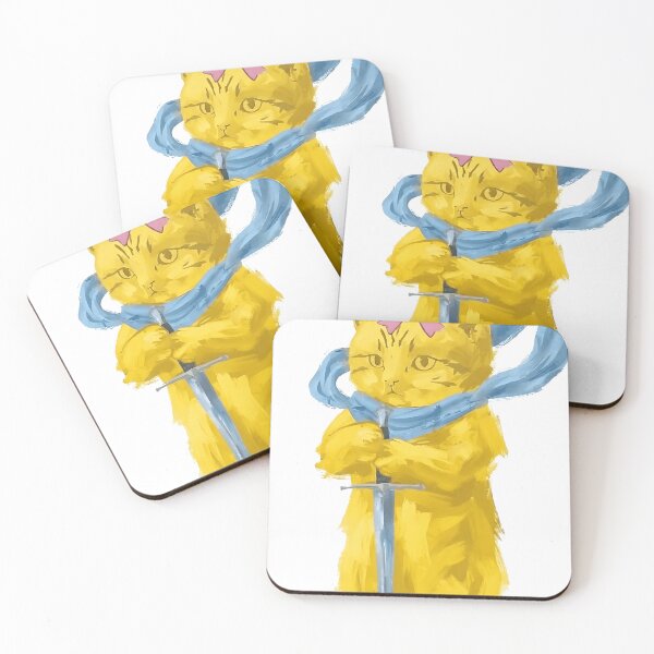 Item preview, Cute Yellow Warrior Cat with Sword and Scarf designed and sold by Yellow Zone.