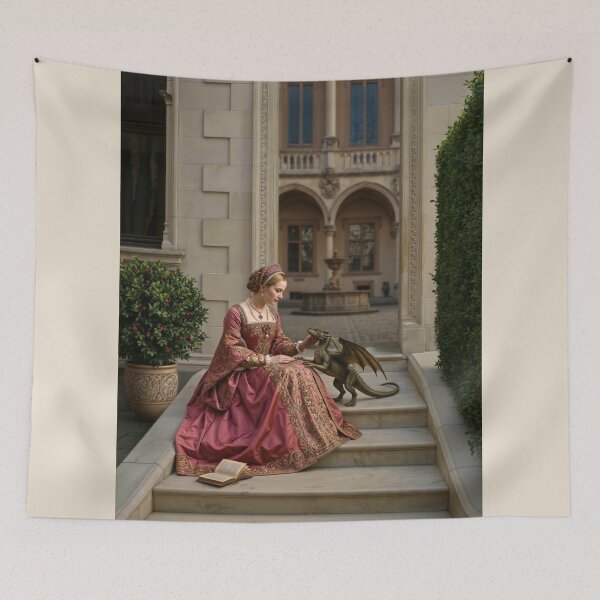 Item preview, Lady and Her Dragon Fantasy Portrait designed and sold by artisfun333.