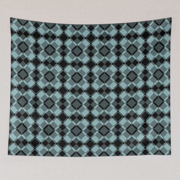Item preview, Abstract Geometric Blue Black Pattern designed and sold by ArtbyDebbieC.