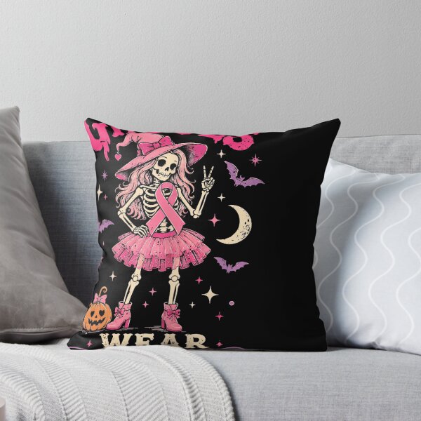Item preview, Ghouls Wear Pink Skeleton Halloween Breast Cancer designed and sold by walthfehrl.