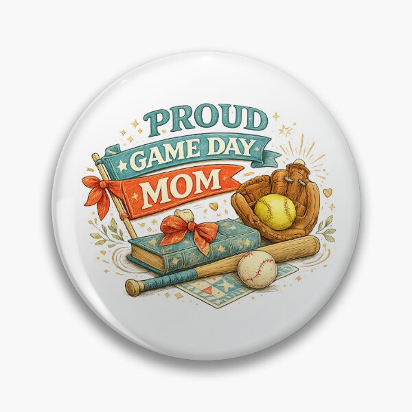 Artikelvorschau, Stolze Spieltagsmama Baseball Softball Sportmama Retro-Design entworfen und verkauft von inkoutninja.