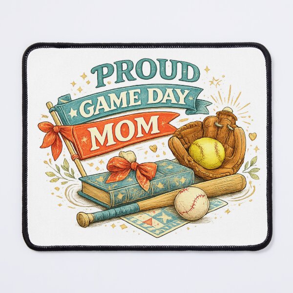 Item preview, Proud Game Day Mom Baseball Softball Sports Mom Retro Design designed and sold by inkoutninja.