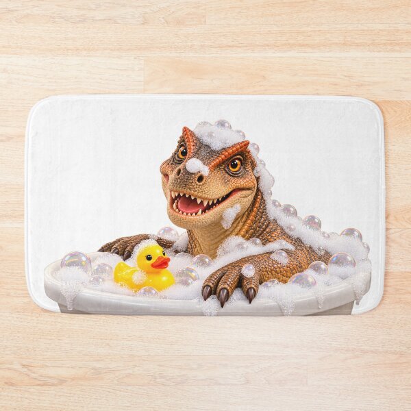 Item preview, Cheerful Allosaurus Bubble Bath designed and sold by Sillytoe.