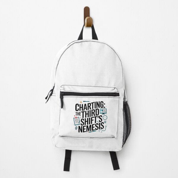 Item preview, Charting: The Third Shift's Nemesis – Funny Forensic Nurse & Night Shift Nursing Design designed and sold by CuteDesignables.
