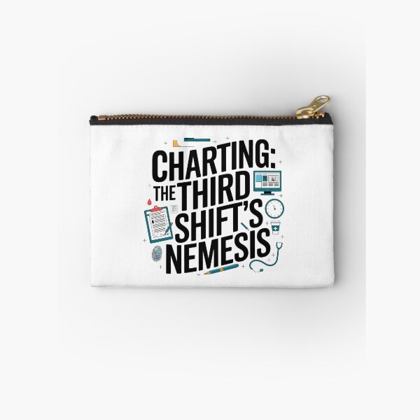 Item preview, Charting: The Third Shift's Nemesis – Funny Forensic Nurse & Night Shift Nursing Design designed and sold by CuteDesignables.