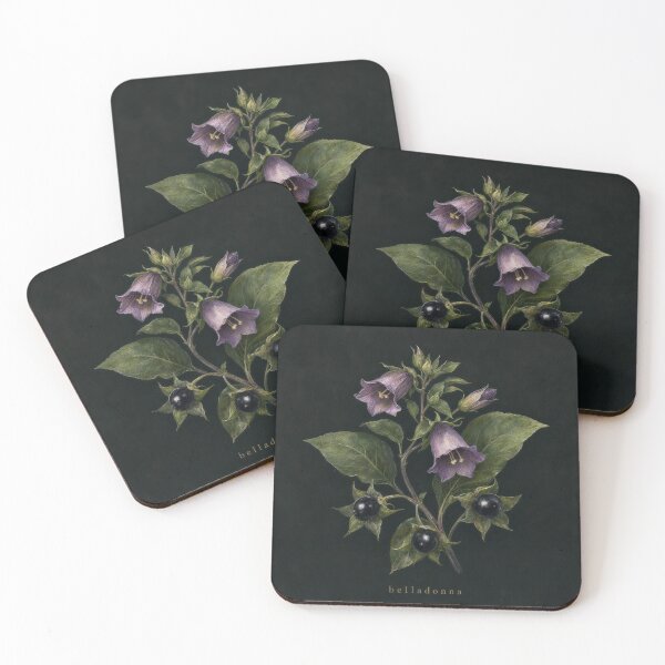Item preview, Belladonna Dark Botanical Illustration | Moody Floral Wall Art designed and sold by FixationStudio.